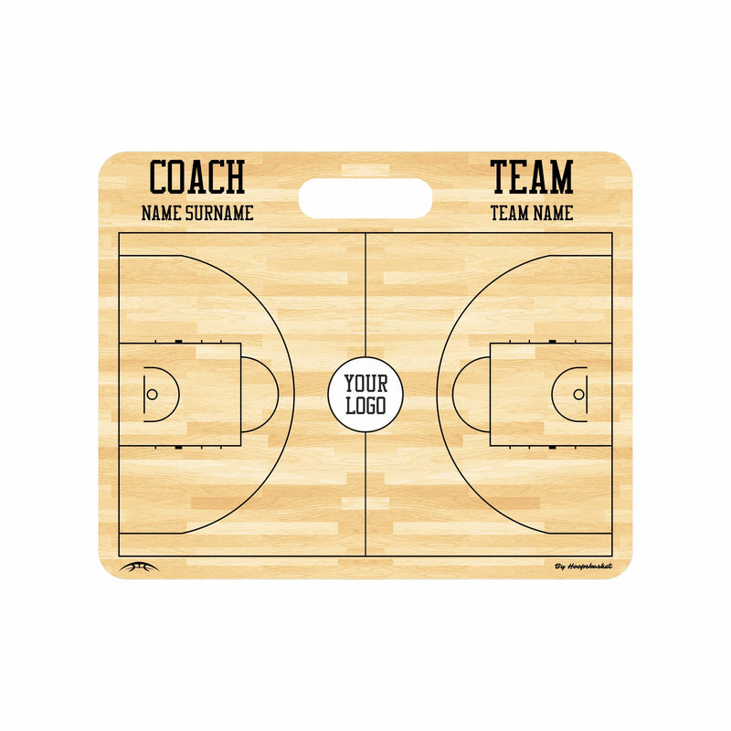 Load image into Gallery viewer, Custom FIBA Basketball Coaching Board 11.4 x 9.4 in (Magnetic)
