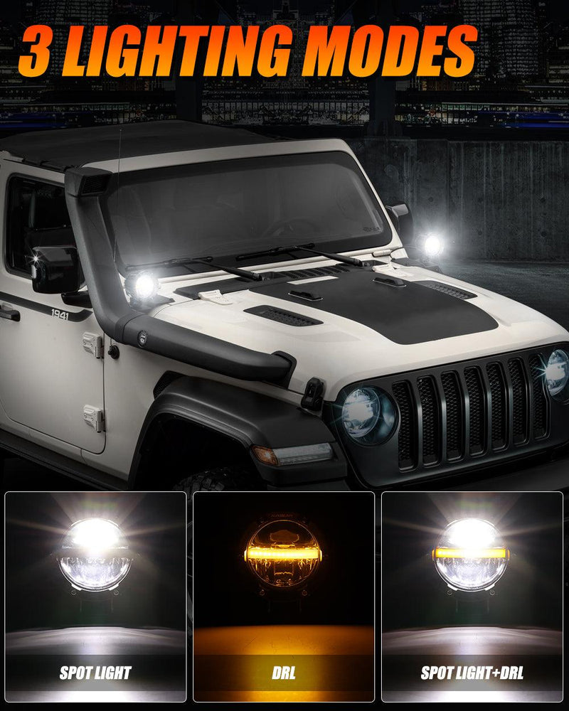 Load image into Gallery viewer, C4 Series | 4 Inch 110W 11000LM LED Pods Offroad LED Driving Lights with Amber DRL
