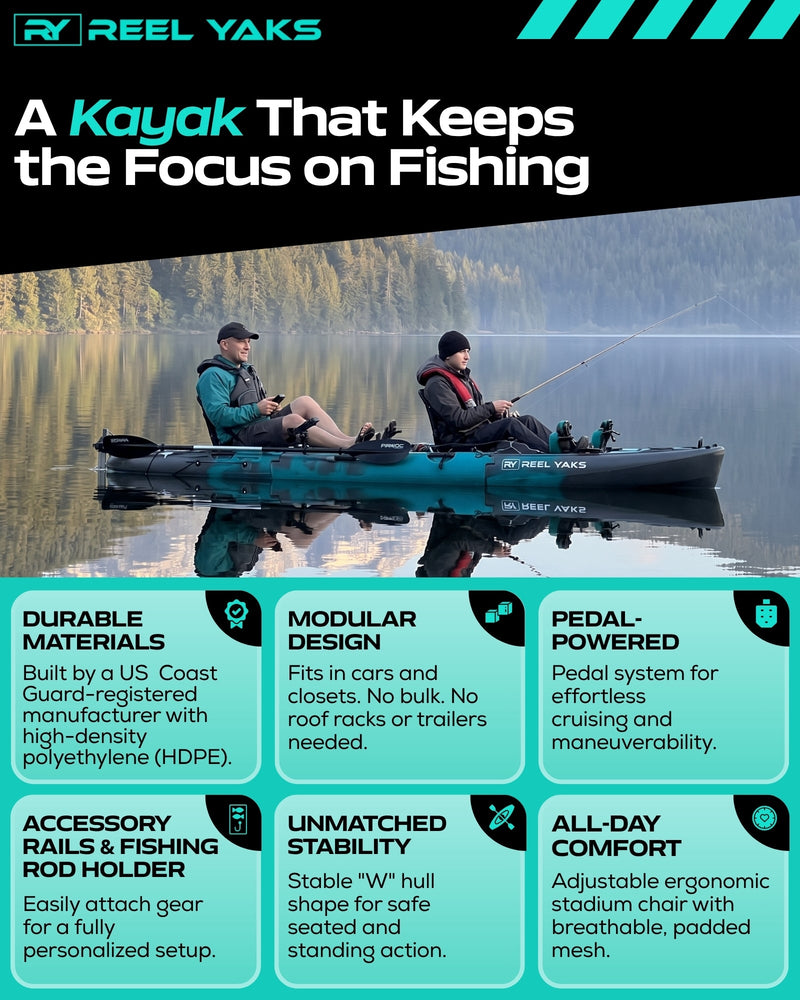 Load image into Gallery viewer, Raptor 14ft Tandem | Fin Drive | Modular Fishing Kayak
