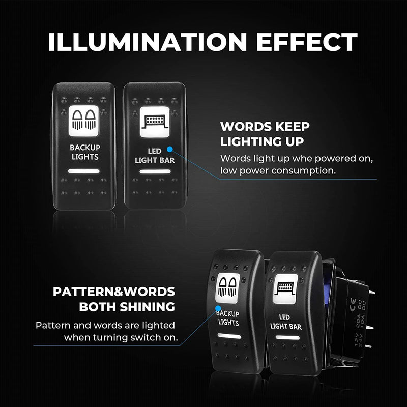 Load image into Gallery viewer, Whip Light &amp; Flag mount &amp; 5 Pin ATV Rocker Switch &amp; Backup Lights
