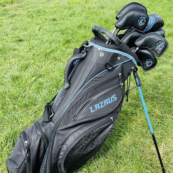 Load image into Gallery viewer, Lazrus Golf Premium Black Golf Bags
