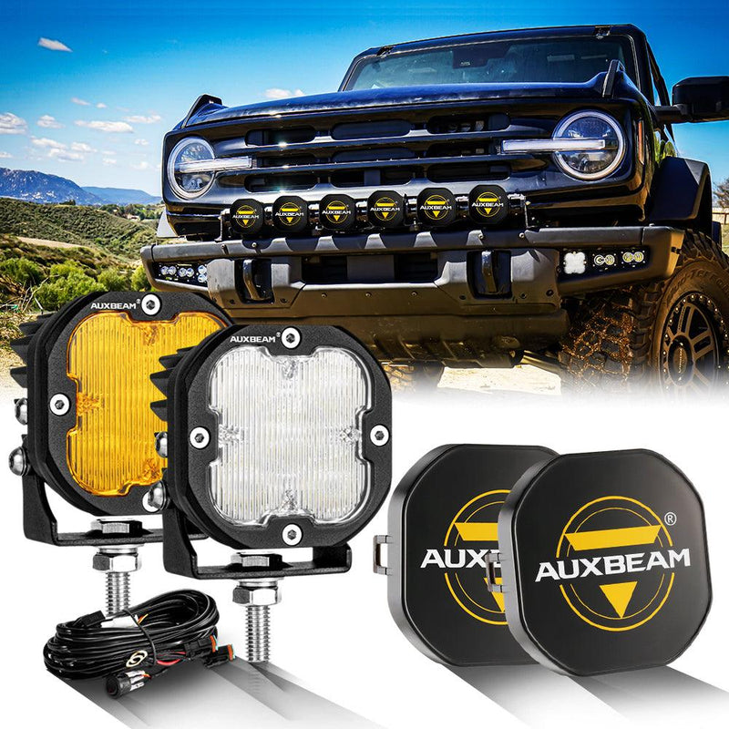 Load image into Gallery viewer, XP-ULTRA Series 3 Inch 80W Flood Beam LED Pods Amber&amp;White Offroad Lights
