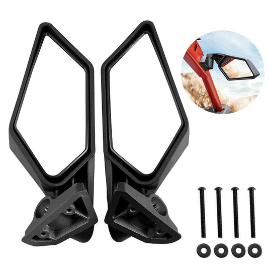 Rear View Side Mirrors & Door Strorage Bags for Can Am Maverick X3