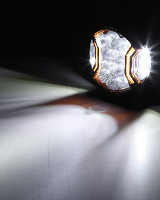 V-ULTRA Series 6/8 Pcs 5 Inch 172W LED Side Shooter Amber DRL with Power Harness