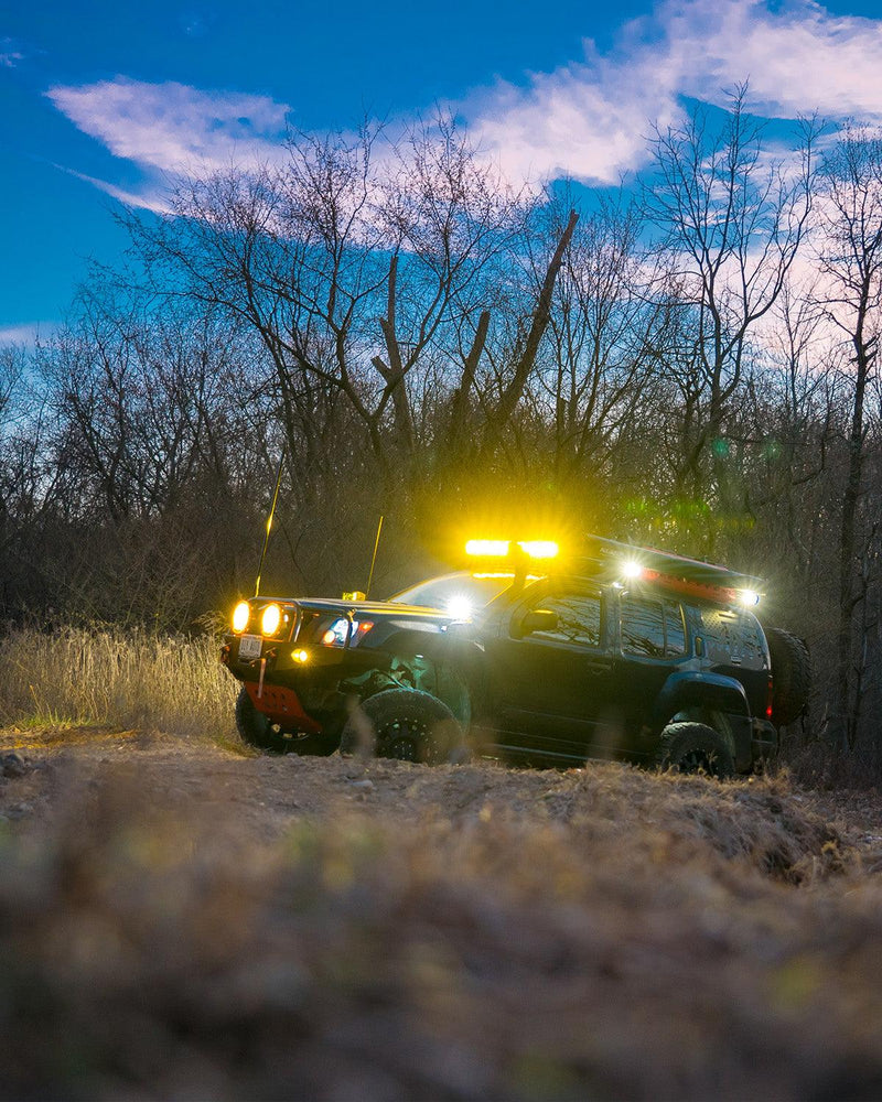 Load image into Gallery viewer, XP-ULTRA Series 5 Inch 174W LED Side Shooter Pod Lights with White DRL&amp;Amber Turn Signal Light
