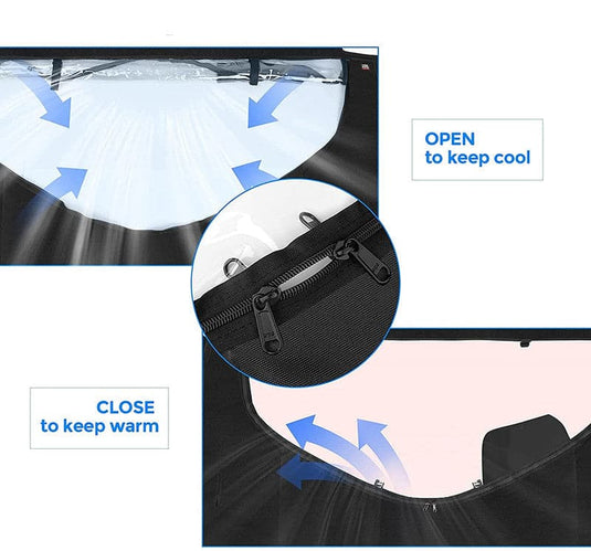 Fabric Rear Panel w/Open Window for Honda Pioneer 1000-5