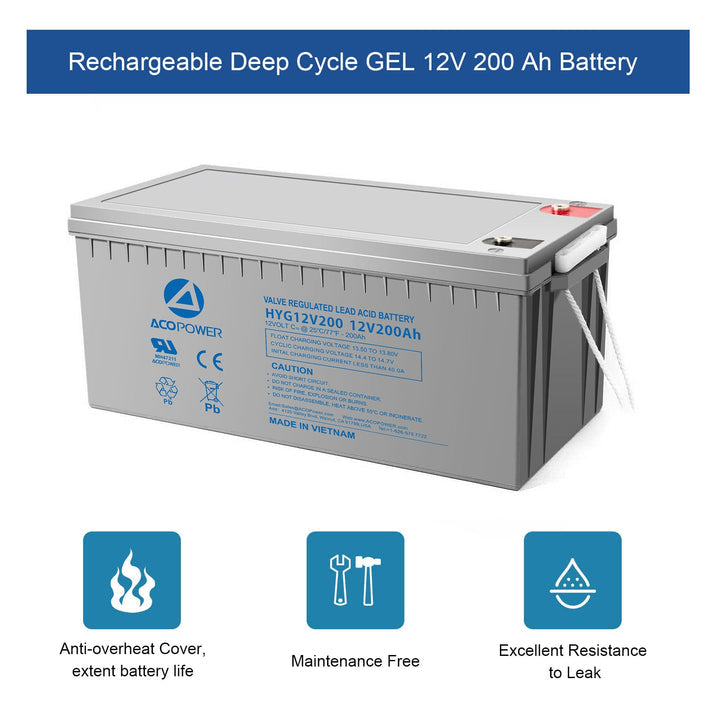 Load image into Gallery viewer, Acopower 100W mono
RV System
Gel Battery 800ah3kw 800w
