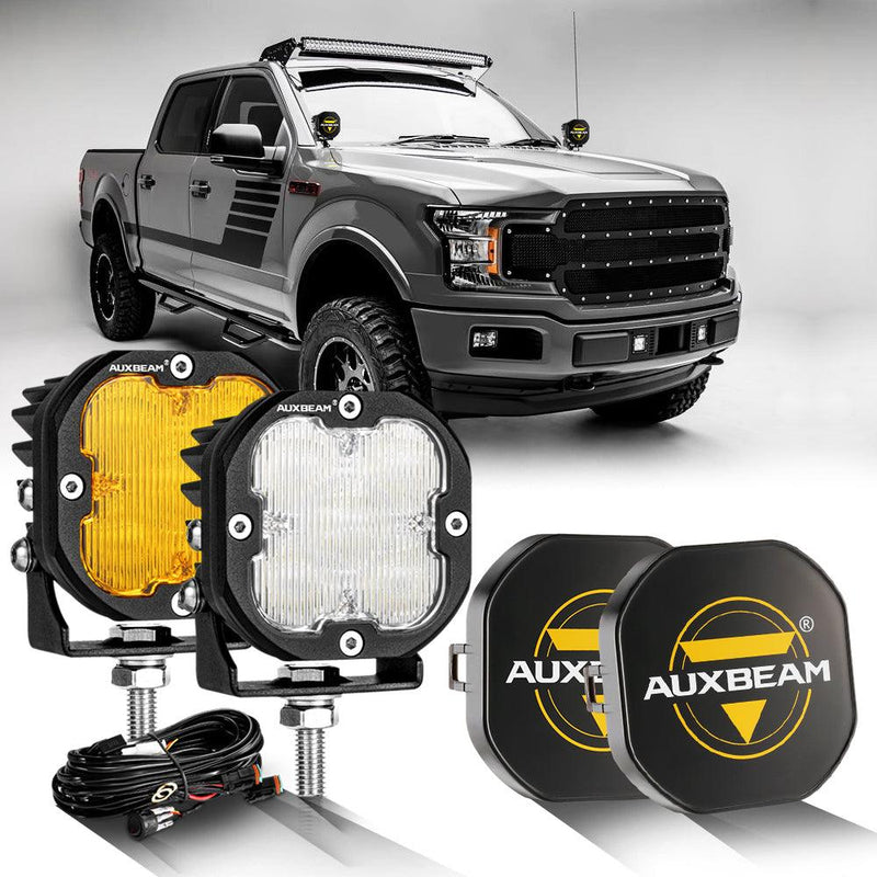 Load image into Gallery viewer, 3 Inch 80W 9600LM LED Pods Lights White&amp;Amber for FORD
