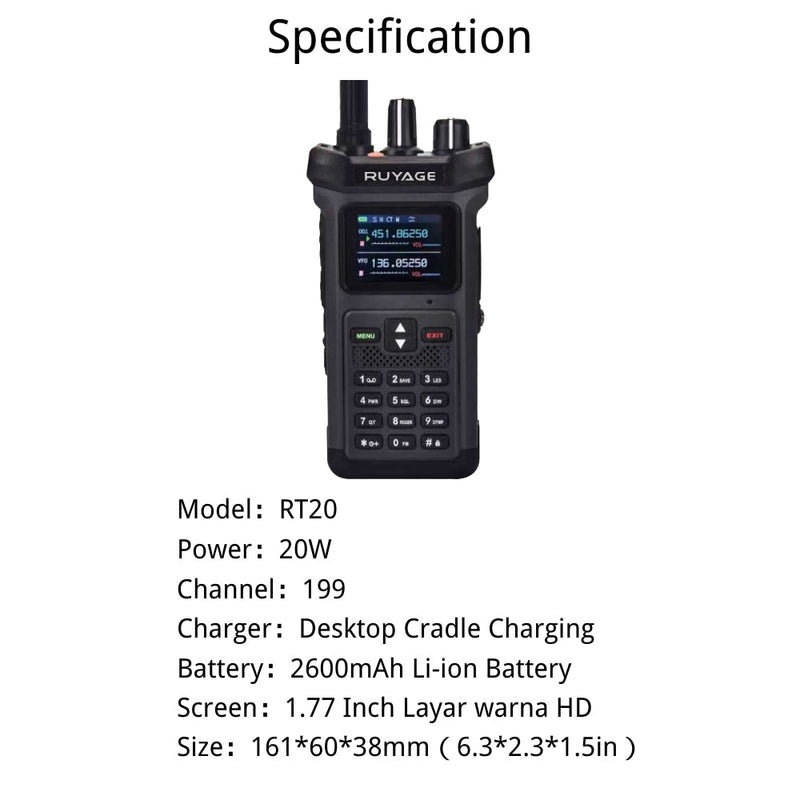 Load image into Gallery viewer, Ruyage Radio Analog Signal 20W Walkie-Talkie(RT20)
