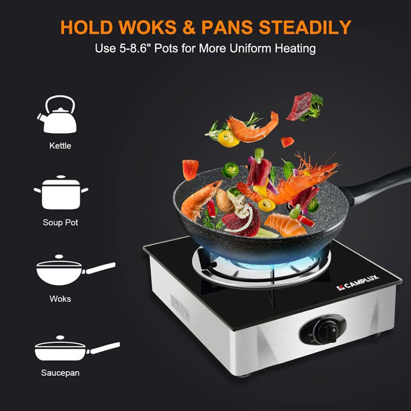 Load image into Gallery viewer, 9,500 BTU Propane Single Burner Camp Stoves with Auto Ignition
