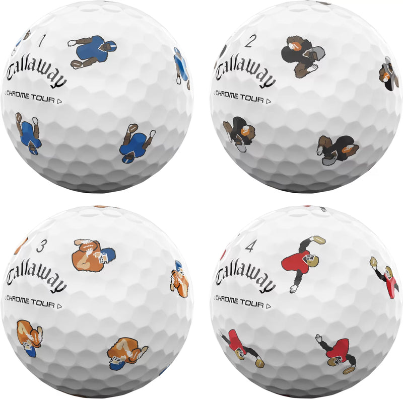 Load image into Gallery viewer, Callaway 2024 Chrome Tour Retro Football Truvis Golf Balls
