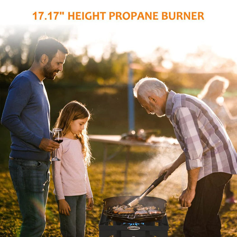 Load image into Gallery viewer, 130,000 BTU High Pressure Single Propane Burner Perfect for Home Brewing, Turkey Fry, Maple Syrup Prep
