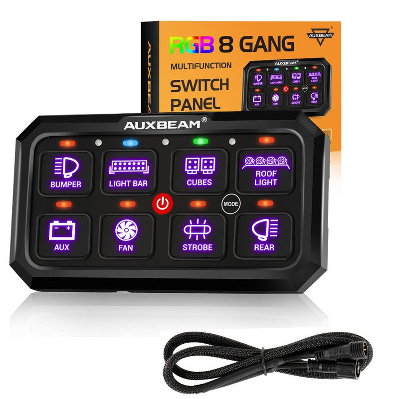Load image into Gallery viewer, RB80 XL RGB Switch Panel without APP, Toggle/ Momentary/ Pulsed Mode Supported (Two-Sided Outlet)
