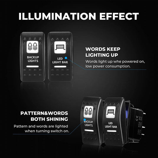 2PCS Whip Light w/RF, APP Control & Flag mount & 12V Switch On-off