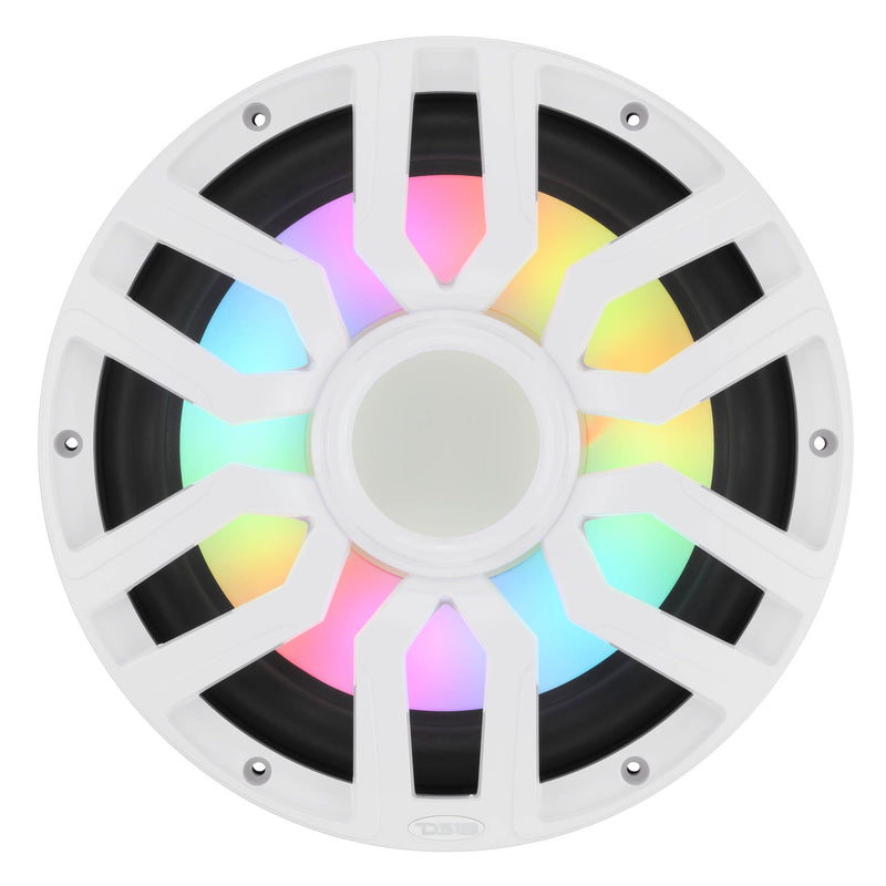 Load image into Gallery viewer, 12” Marine Subwoofer with Hybrid Magnet Motor, Removable Grille and Digital LED Lights - 600W RMS 4-Ohm
