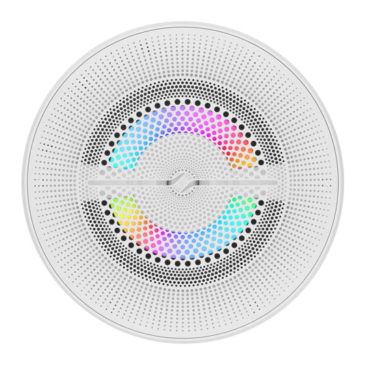 Luxury 6.5” 2-Way Marine Coaxial Speaker with Digital LED Lights and Flush Magnetic Mount Grille | 150W RMS 4-Ohm