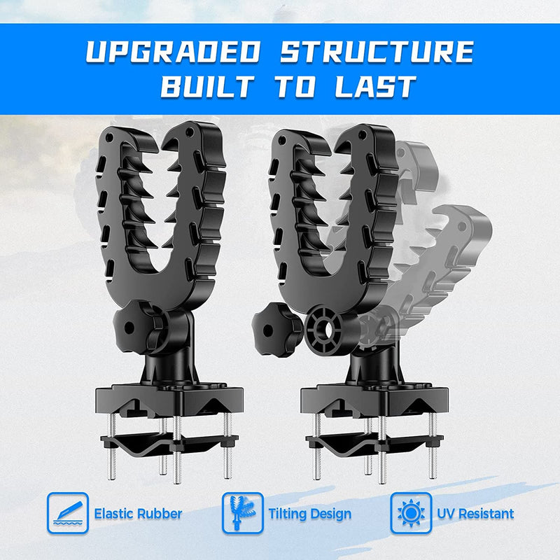 Load image into Gallery viewer, ATV Gun Holder Bow Rack Grips with Rubber Straps for Hunting
