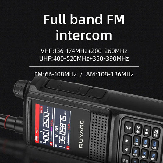 Ruyage UV1D 5W VHF UHF Analog Long Range Two Way Radio Walkie Talkie