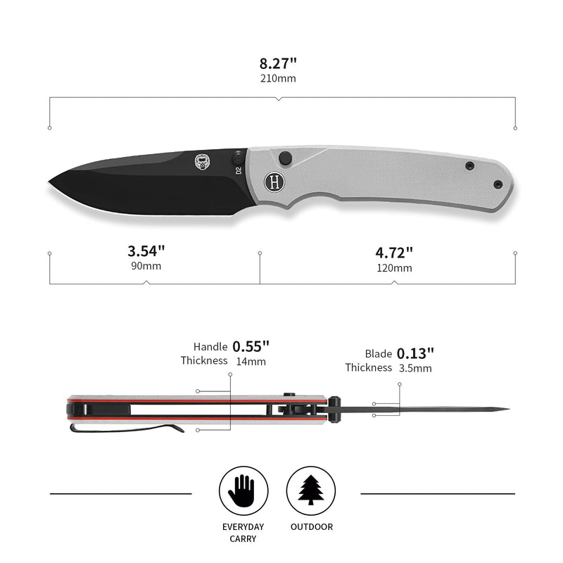 Load image into Gallery viewer, The Loyalist Folding Pocket Knife Giftset for Men and Women (Black and White)
