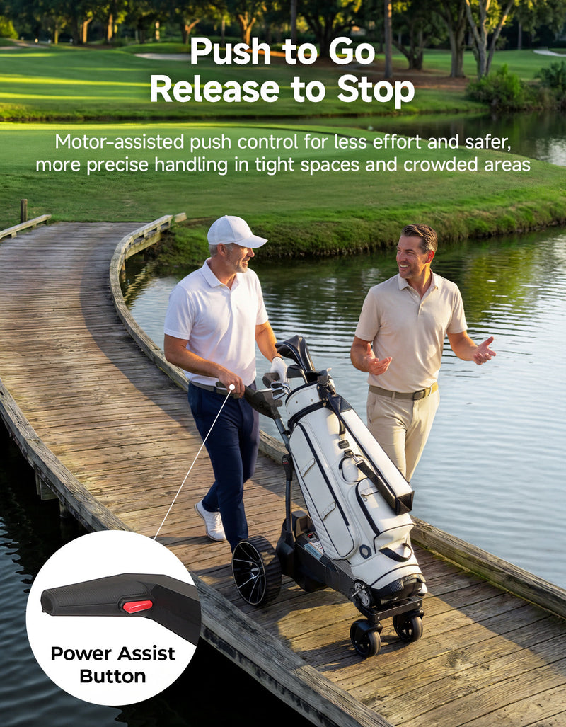 Load image into Gallery viewer, KEMIMOTO ApexR Electric Golf Push Cart with Remote Control, 36 Hole

