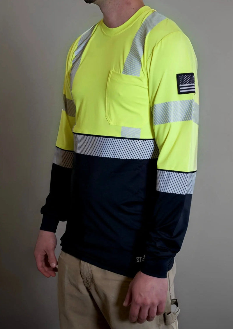 Load image into Gallery viewer, Non FR Hi-Vis Long Sleeve Shirt - Neon
