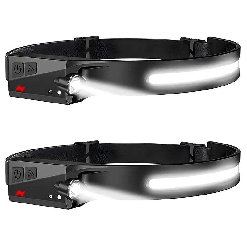 Load image into Gallery viewer, Headlamp USB Rechargeable LED  Waterproof, Motion Sensor Camping/Hiking Light
