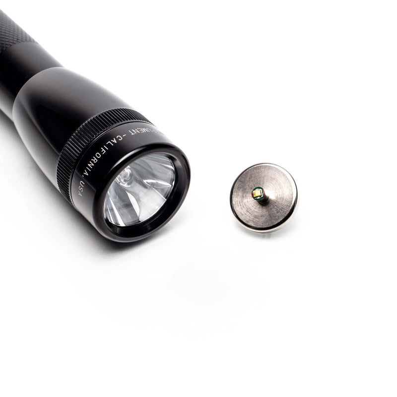 Load image into Gallery viewer, bi-pin led upgrade replacement conversion retrofit bulb for mini 2 aaa maglite flashlight parts by litt industries
