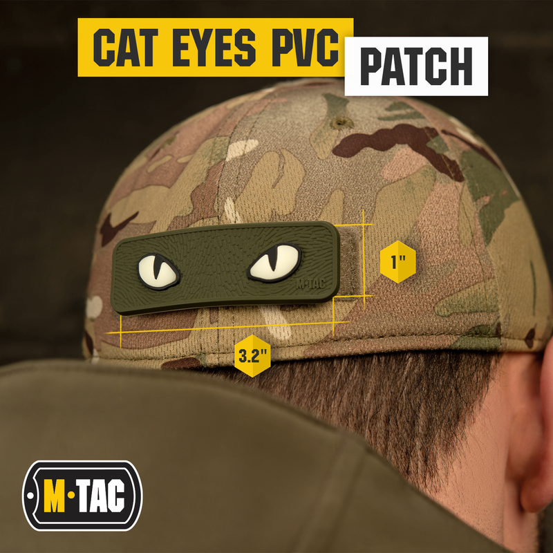 Load image into Gallery viewer, M-Tac Glows in the Dark Cat Eyes Morale Patch 3D PVC
