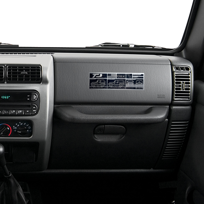 Load image into Gallery viewer, TJ/LJ Blueprint Data Plate Decal
