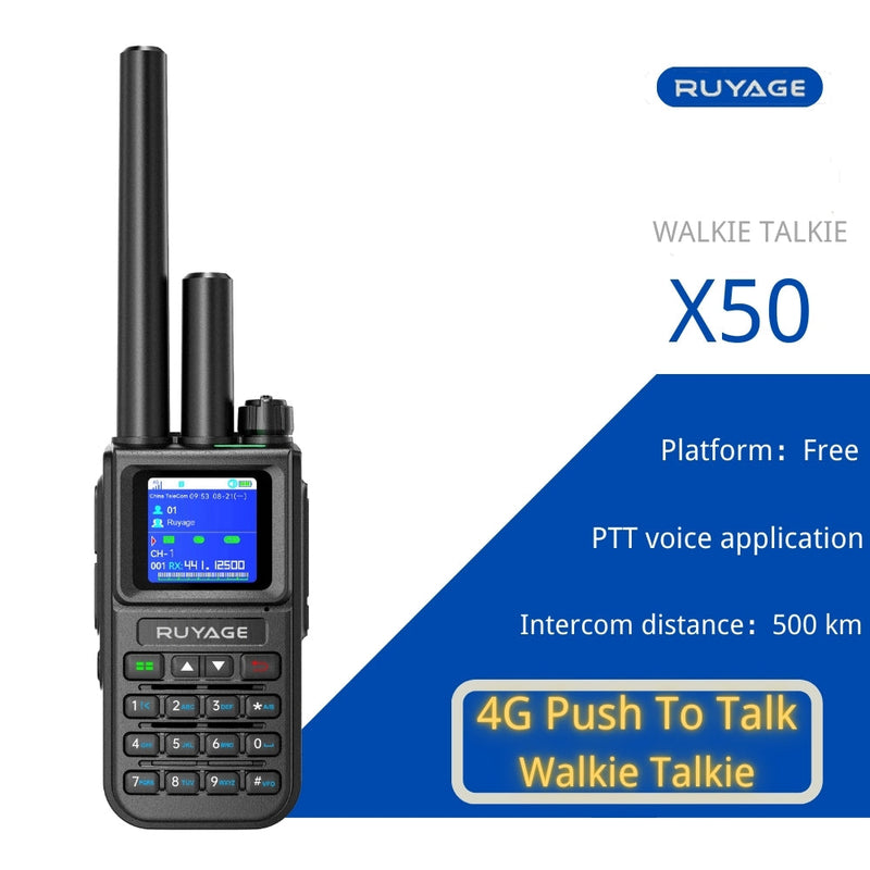 Load image into Gallery viewer, Ruyage X50 Dual Mode Long Range Radio Analog + 4G LTE PTT Walkie Talkie
