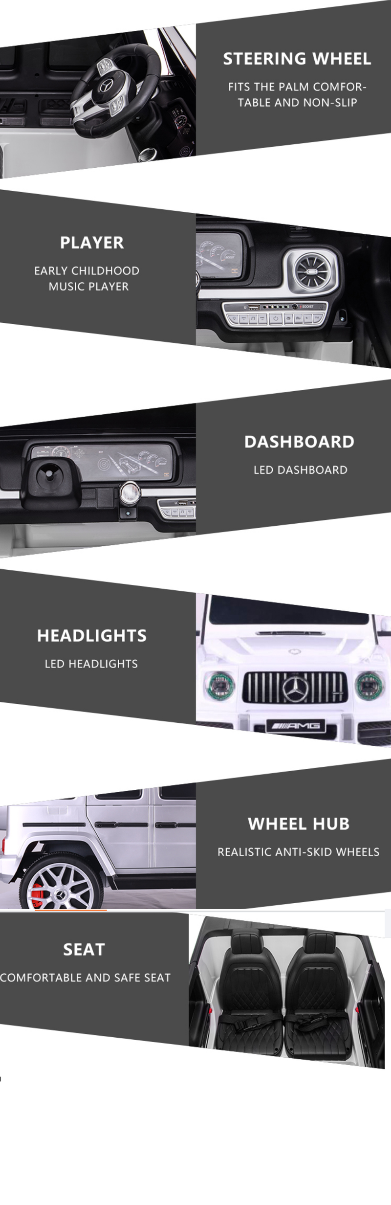 Load image into Gallery viewer, Mercedes G Wagon Ride On Car AMG G55 G63 For Children W/Magic Cars® Wireless Parental Control
