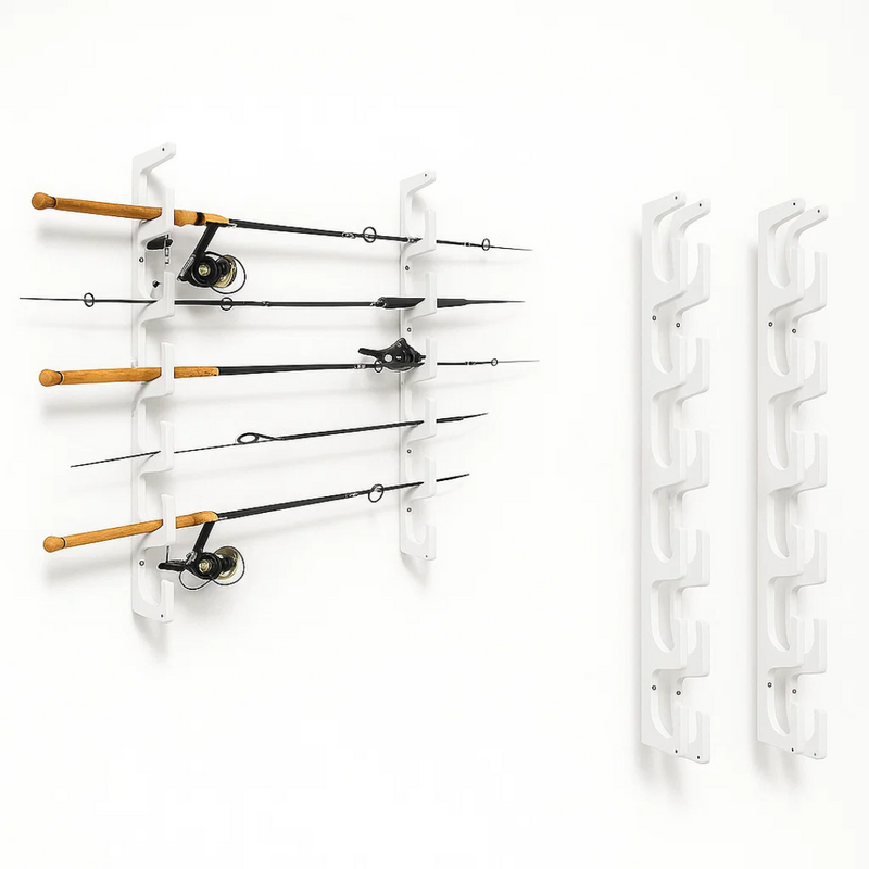 Load image into Gallery viewer, Made in the USA Fishing Rod Rack | Wall or Ceiling Mounted
