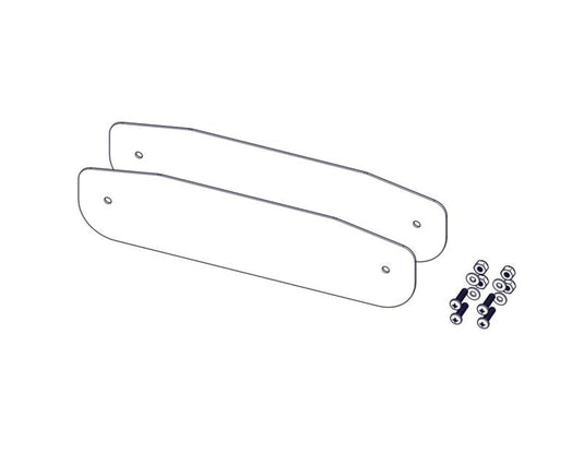 Access Rockstar Accessories Universal Reversible Splash Guard Brushed Alum Trim Plates - Set of 2 4000568