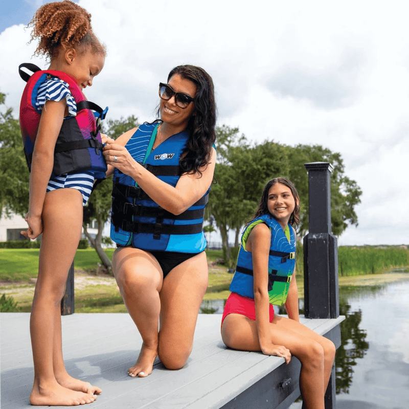 Load image into Gallery viewer, WOW Watersports Vis-Wave Adult Life Vest Blue
