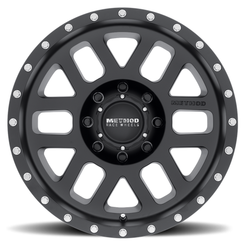 Method MR306 Mesh 18x9 -12mm Offset 8x6.5 130.81mm CB Matte Black Wheel