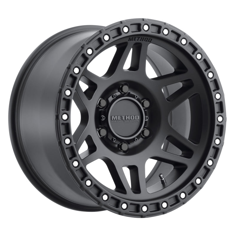 Load image into Gallery viewer, Method MR312 17x9 -12mm Offset 6x5.5 106.25mm CB Matte Black Wheel
