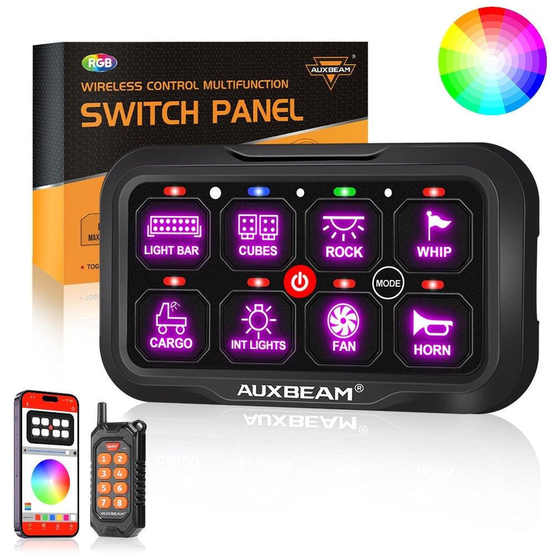 Load image into Gallery viewer, AC Series 8/12 Gang RGB Switch Panel with APP&amp;Remote Control, Toggle/ Momentary/ Pulsed Mode Supported
