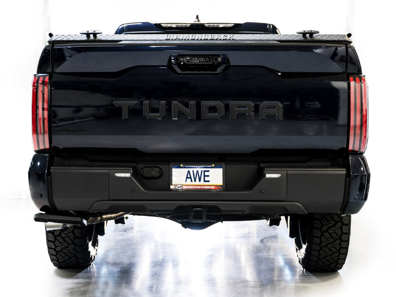 Load image into Gallery viewer, AWE 0FG Exhaust for 3rd Gen Toyota Tundra - Dual Chrome Silver Tips
