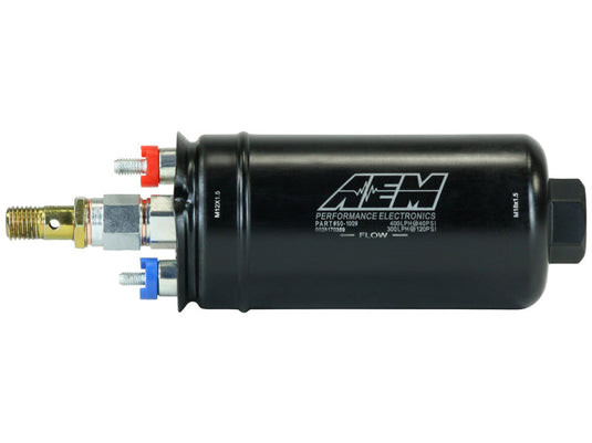 AEM Electronics 400lph Inline High Flow Fuel Pump. 400lph@40psi, 300LPH@120psi. M18x1