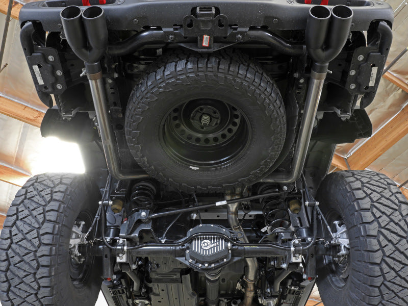 Load image into Gallery viewer, aFe Vulcan Series 3in 304SS DPF-Back 21 Jeep Gladiator V6-3.0L (td) Dual Black Tip
