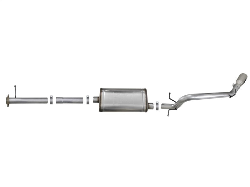 Load image into Gallery viewer, aFe Mach Force-XP Exhaust 3in CB SS 15-17 GM Colorado/Canyon 2.5L/3.6L Side Exit w/ Polished Tip
