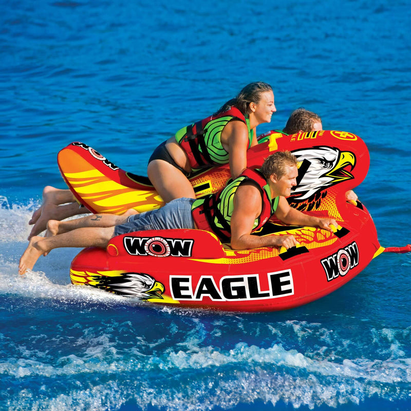 Load image into Gallery viewer, WOW Sports Wow Eagle 1-3 Person Hybrid Towable Water Tube For Pool and Lake
