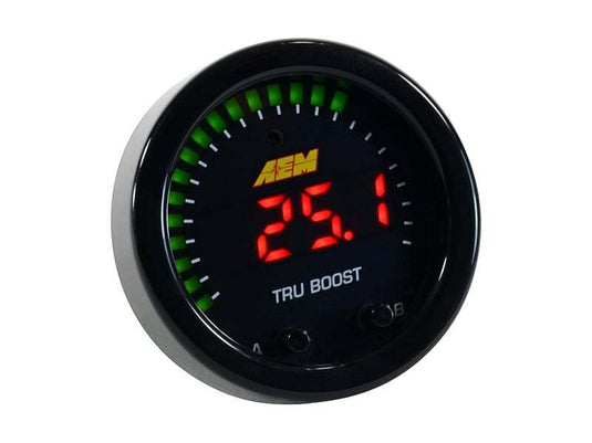 AEM X-Series Tru-Boost Controller Gauge w/ Boost Control Solenoid 80PSIg Internal MAP Sensor 30-0352