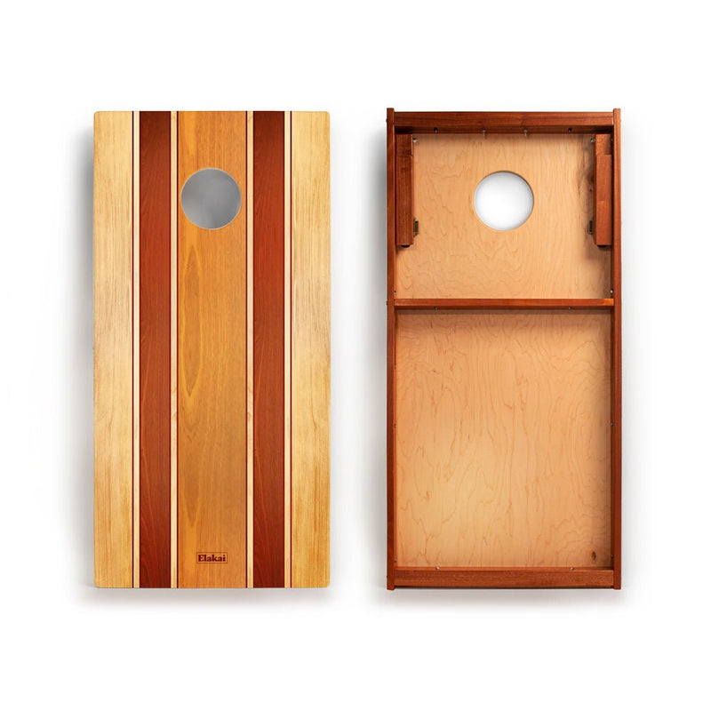 Load image into Gallery viewer, 2ft x 4ft Graphic Wood Classic Cornhole Set | Natural Surf Beach Collection
