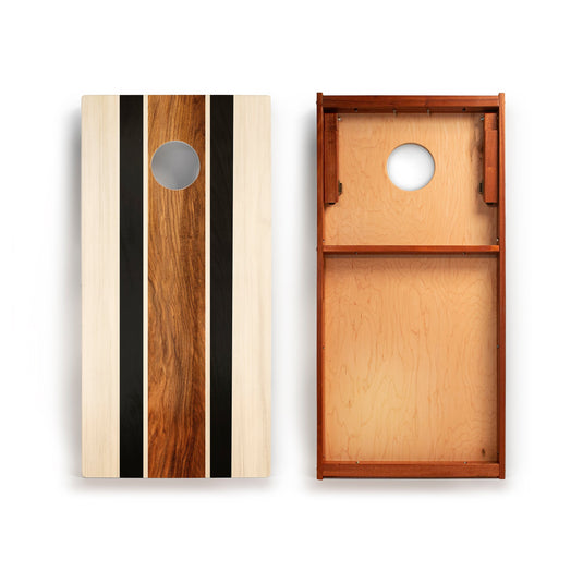 2ft x 4ft Graphic Wood Classic Cornhole Set | Natural Surf Beach Collection