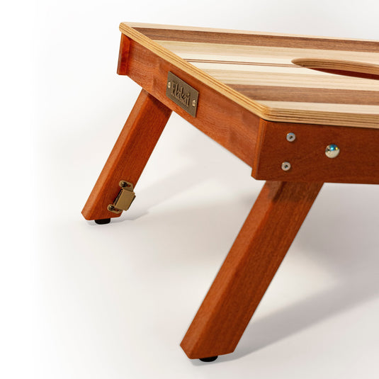 2ft x 4ft Graphic Wood Classic Cornhole Set | Natural Surf Beach Collection