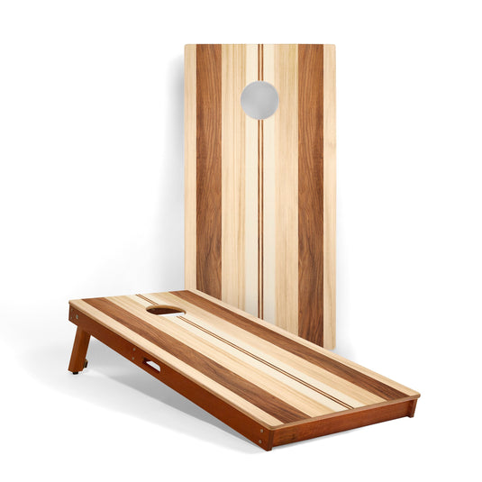 2ft x 4ft Graphic Wood Classic Cornhole Set | Natural Surf Beach Collection