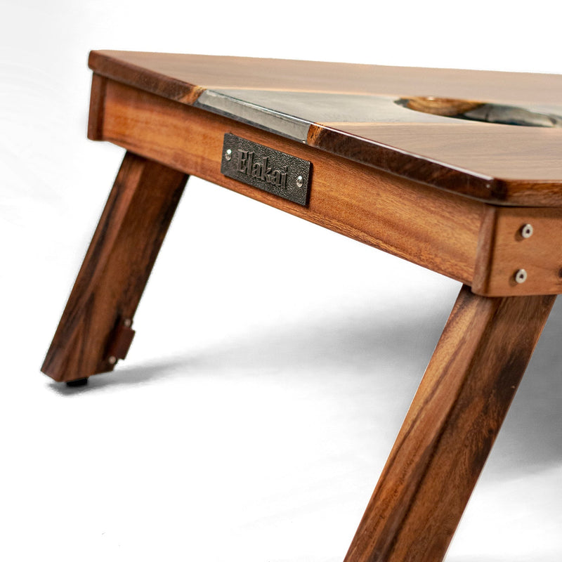 Load image into Gallery viewer, 2ft x 4ft Resin &amp; Wood Classic Cornhole Set | Live Edge River Collection
