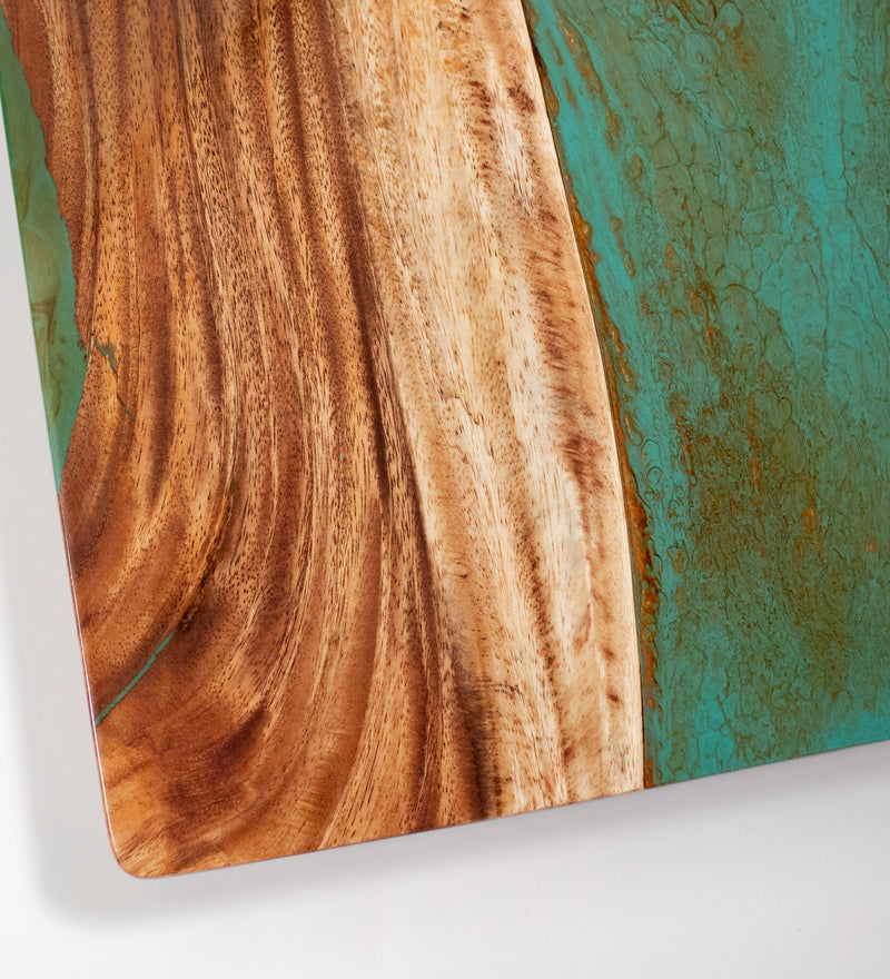 Load image into Gallery viewer, 2ft x 4ft Resin &amp; Wood Classic Cornhole Set | Live Edge River Collection
