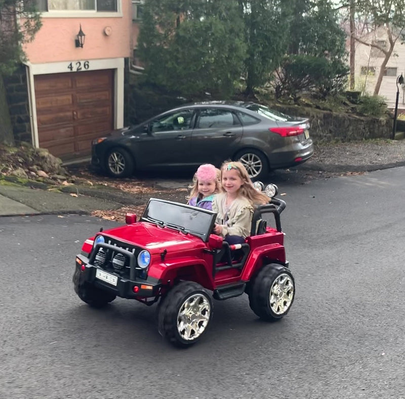 Load image into Gallery viewer, 2 Seater 24 Volt 4x4 Electric Ride On Jeep Style Rubber Tires Fully Loaded Truck ATV UTV For Kids W/Magic Cars® Wireless Parental Control
